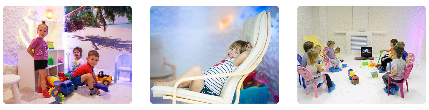 儿童健康机构的盐疗小屋